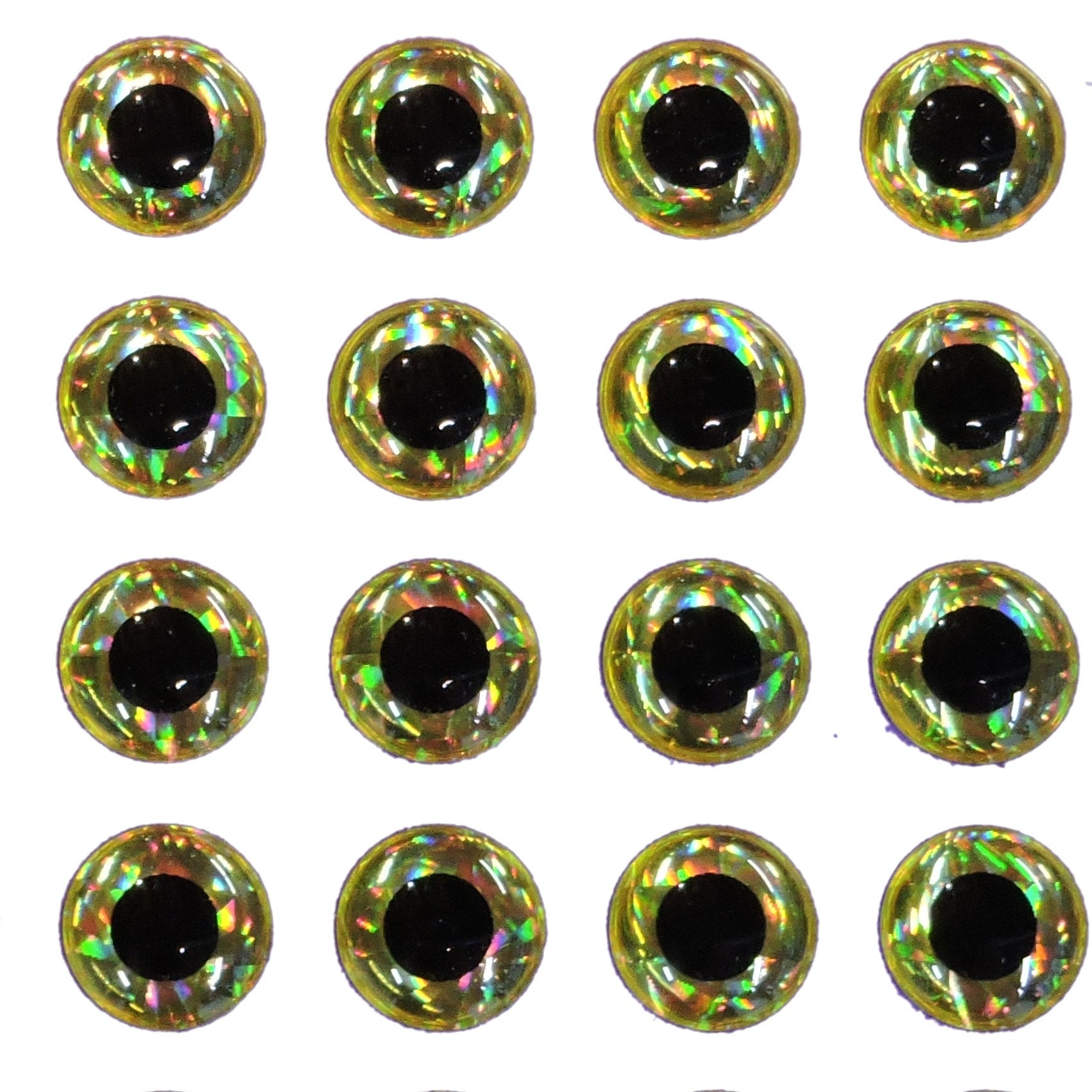 6mm (1/4) - 3D Holographic Eyes for Fly Tying and Lure Making (168 Count)