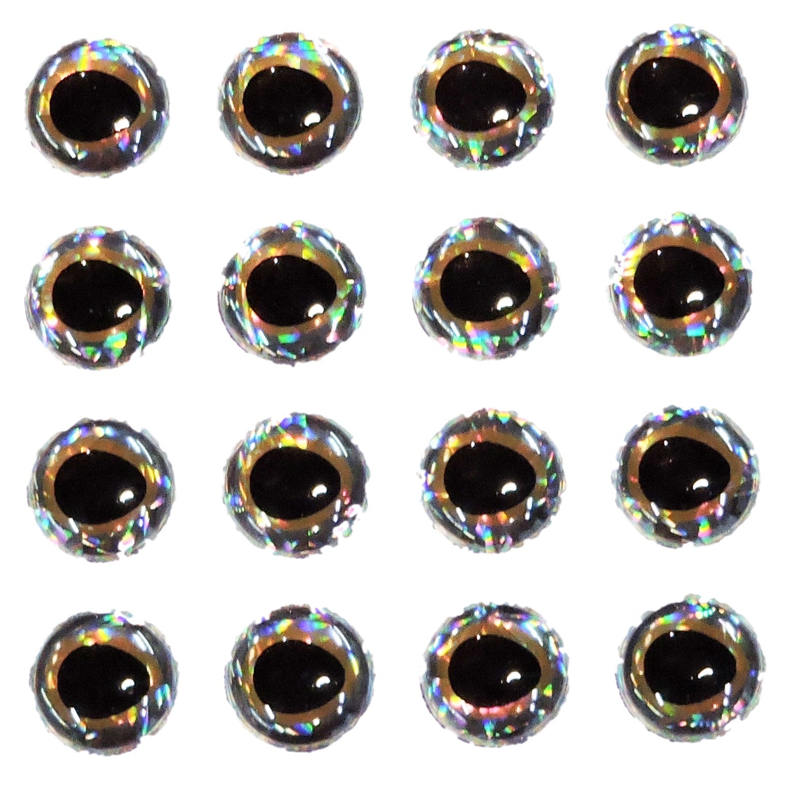 7mm (9/32) - 3D Holographic Eyes for Fly Tying and Lure Making (120 Count)